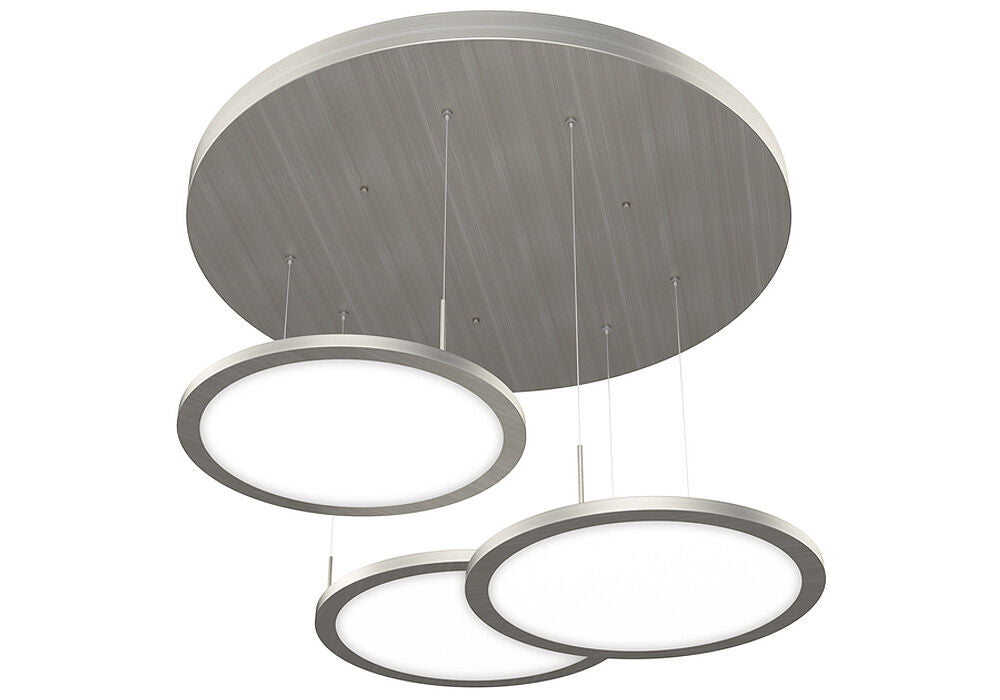 Plate 3R LED Pendelleuchte 3-fach aus Aluminium mit Acrylglas satiniert / Hängeleuchte / Tischleuchte