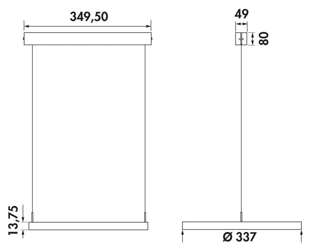 Wipo 7065032 Pendelleuchte PLATE 1R LED edelstahlfarbig eloxiert – Bild 2