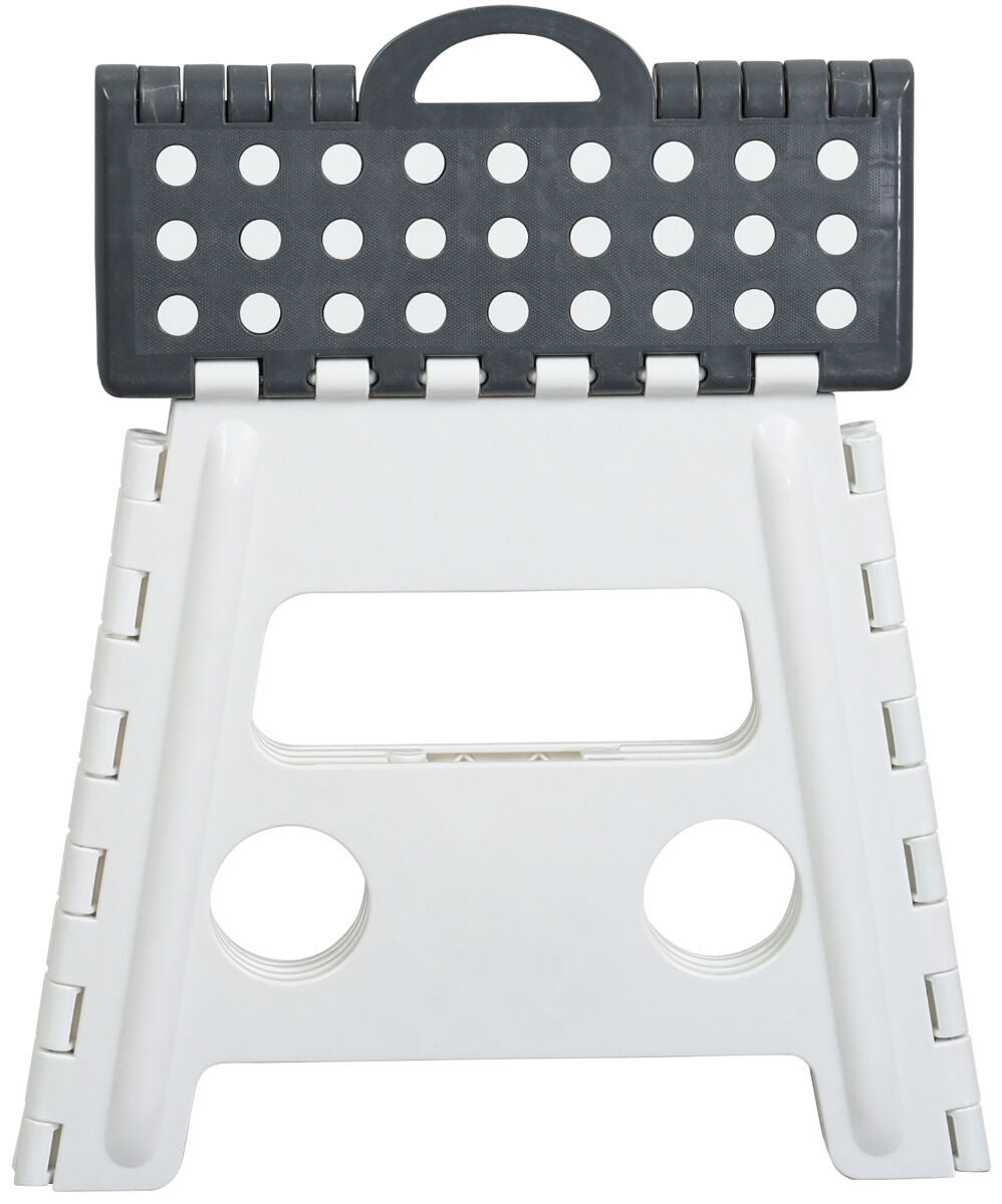 KESPER 70732 Sitzhocker, faltbar, weiß/grau, 36,5 x 30 x 32 cm / Hocker