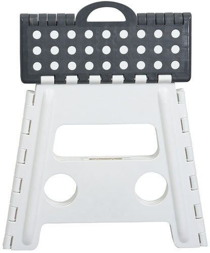 KESPER 70732 Sitzhocker, faltbar, weiß/grau, 36,5 x 30 x 32 cm / Hocker