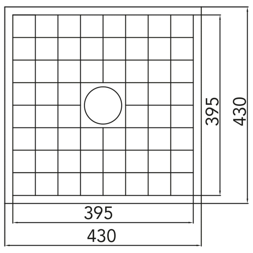 CARESSI CATO4040 Edelstahl Spüle mit Fliesen, weiß/schwarz / ab 50 cm Schrankbreite / Unterbauspüle – Bild 2