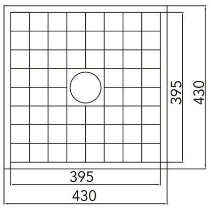 CARESSI CATO4040 Edelstahl Spüle mit Fliesen, weiß/schwarz / ab 50 cm Schrankbreite / Unterbauspüle – Bild 2