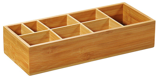 KESPER 70855 Aufbewahrungsbox mit 8 Fächern aus FSC-zertifiziertem Bambus / Grillbox / Buffet-Box