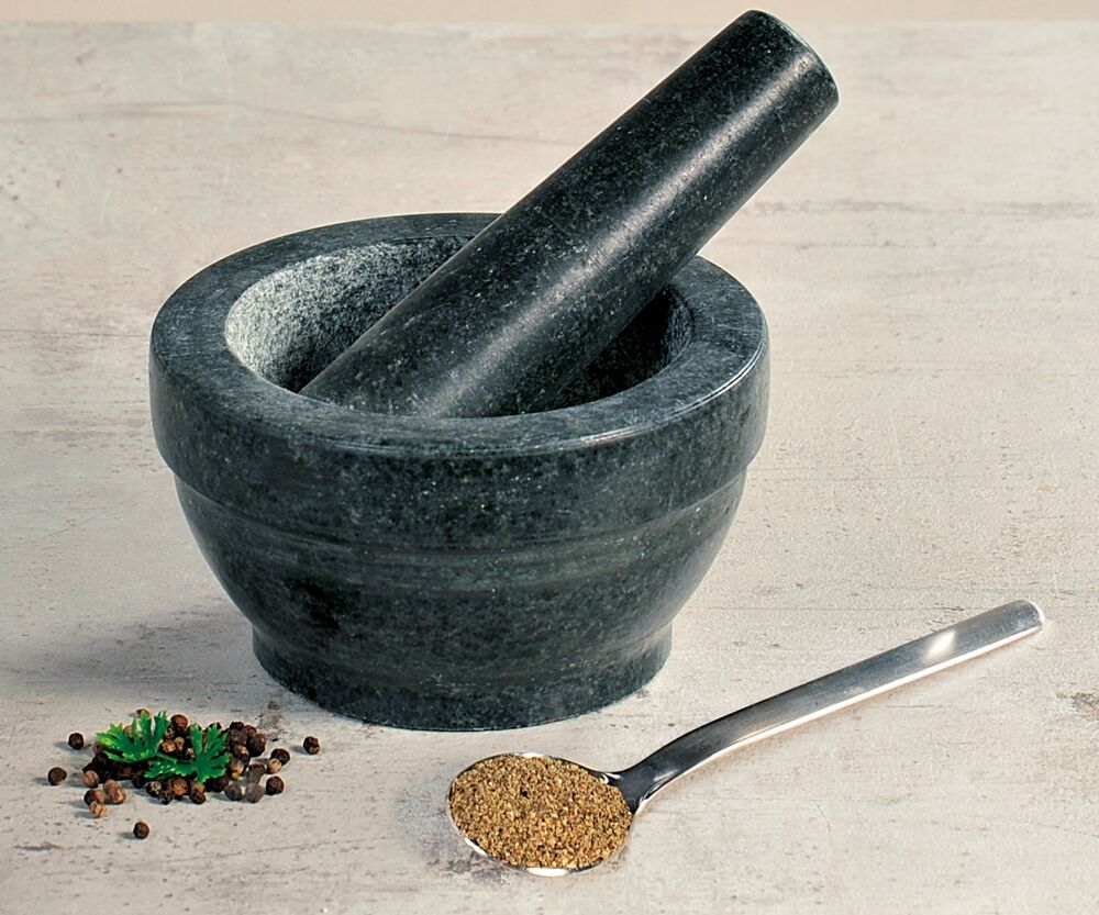 KESPER 71501 Mörser mit Schlegel aus Granit - dunkel / Granit-Mörser /