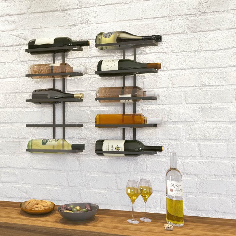 METALTEX 382925000 Wine-Wall 5 LAVA Weinregal für 5 Flaschen, TouchTherm