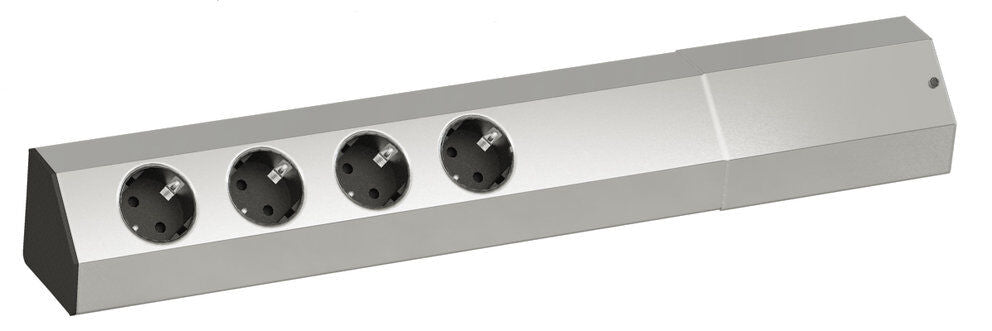 BACHMANN 923.006 CASIA Universal-Steckdosenleiste ALU 4x Schuko