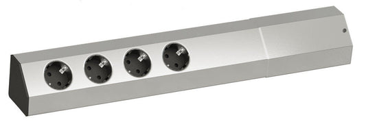BACHMANN 923.006 CASIA Universal-Steckdosenleiste ALU 4x Schuko