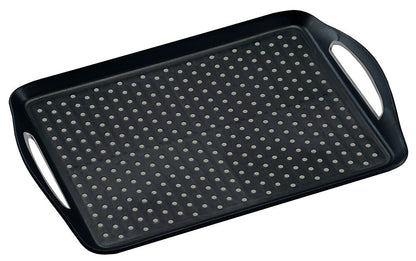 KESPER 77201 Serviertablett aus Kunststoff, schwarz / Tablett / Frühstückstablett