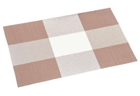 KESPER 77563 Platzset, Kunststoff,  braun kariert, 43 x 29 x 0,1 cm