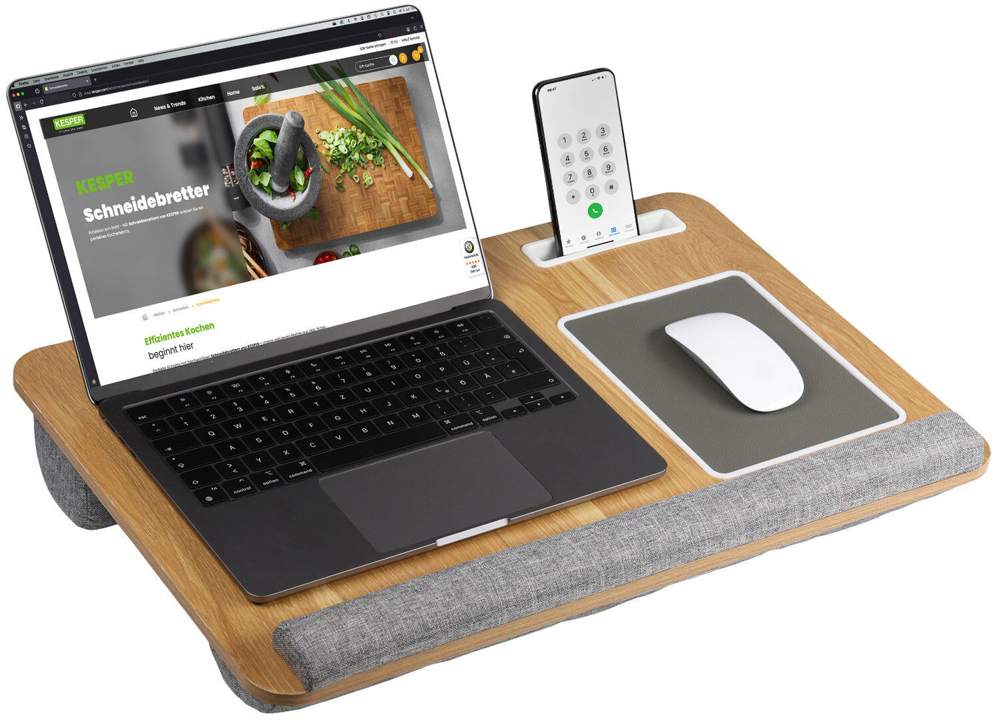 KESPER 77623 Laptop-Knietablett, MDF, FSC, 54,5 x 35,5 x 9,5 cm