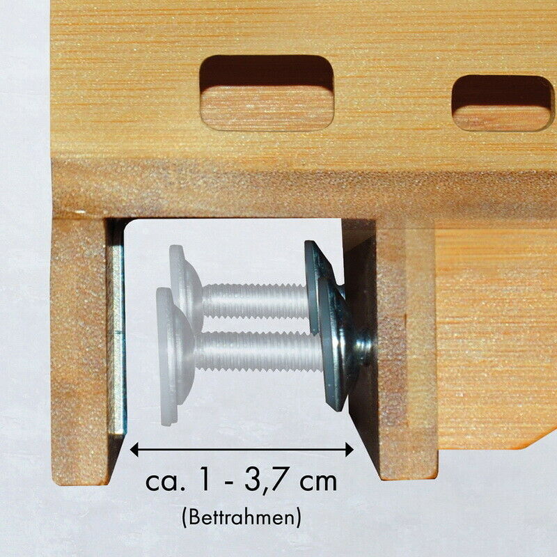 KESPER 77630 Betttablett, Bambus / Tablett / Bettrandablage / Nachttischablage klemmbar