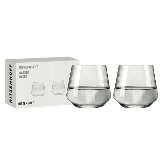 Ritzenhoff 8000001 Wasserglas-Set #1 SONNENSCHLIFF RDT 2024 in Geschenkbox