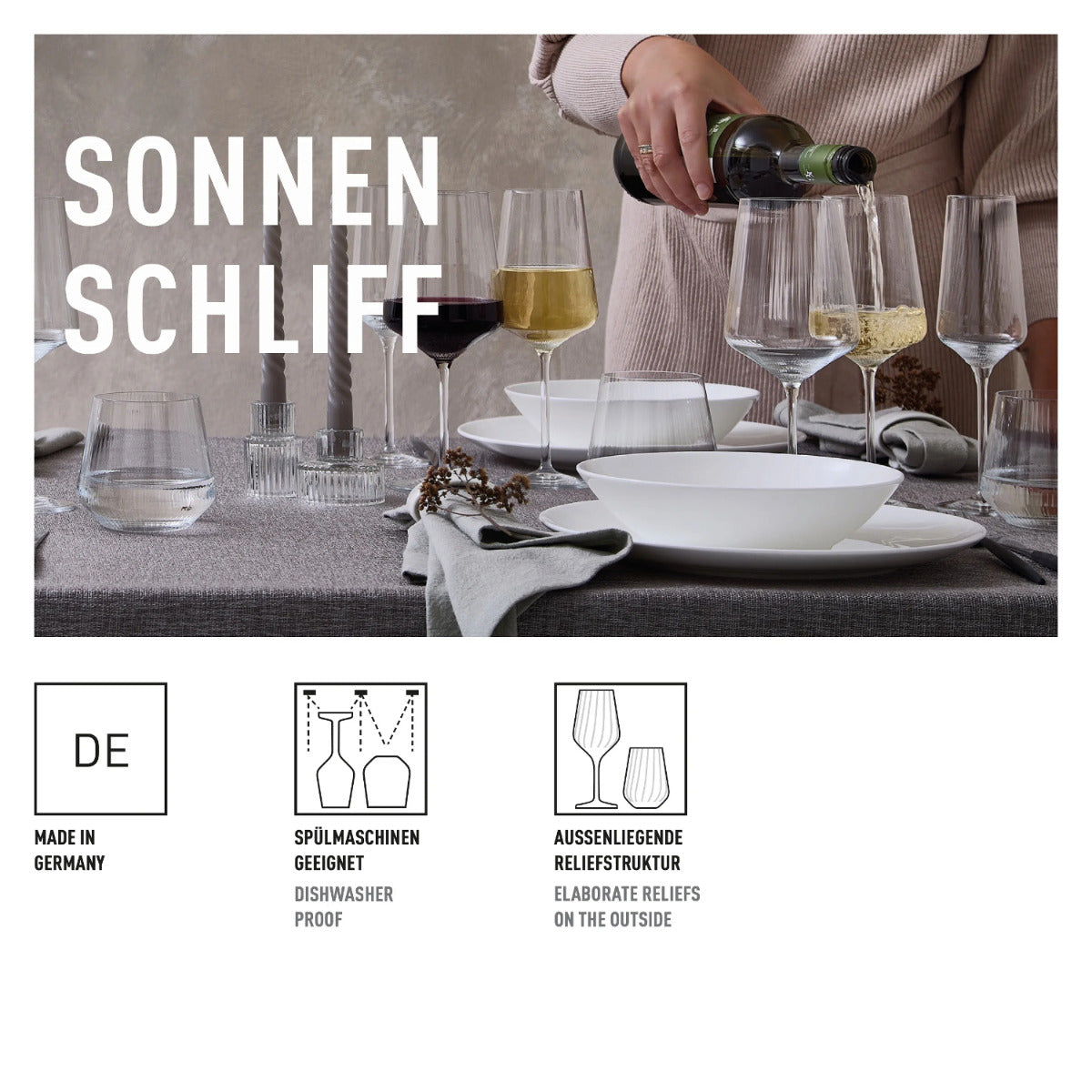 Ritzenhoff 8000004 Champagnerglas-Set #1 SONNENSCHLIFF RDT 2024 in Geschenkbox