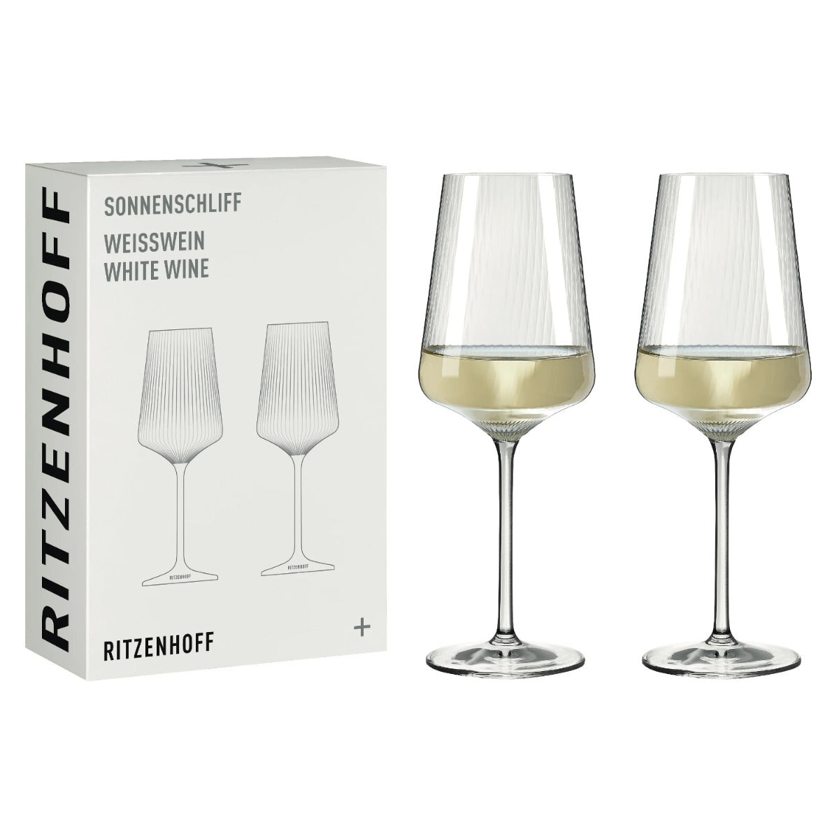 Ritzenhoff 8000003 Weißweinglas-Set #1 SONNENSCHLIFF RDT 2024 in Geschenkbox