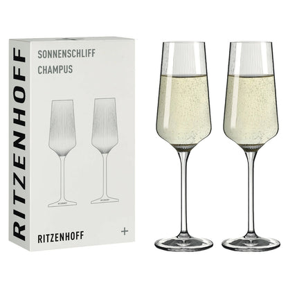 Ritzenhoff 8000004 Champagnerglas-Set #1 SONNENSCHLIFF RDT 2024 in Geschenkbox