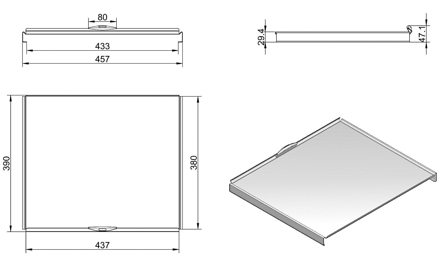 Gesamtdeckel herausziehbar für COX BOX 2T/500 und Cox Base 500 Abfallsysteme / Komplettdeckel / Ersatzdeckel / Deckel /… – Bild 2