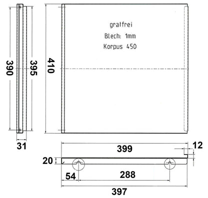 COX BOX Gesamtdeckel, silber für Abfallsorter COX CAST 450 / Ersatzdeckel / Sorterdeckel – Bild 2