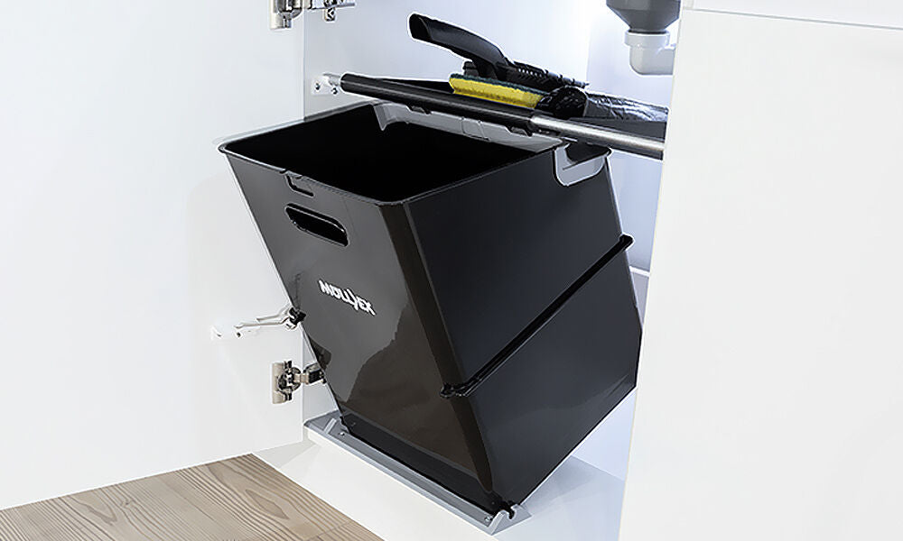 MÜLLEX SINGLE 35 Abfallsystem mit Kippsystem 35 Liter ab 40 cm Schrankbreite – Bild 3