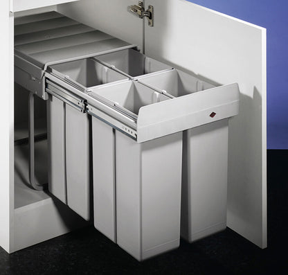 WESCO 757711-85 Abfallsorter 40 (4x10) Liter QUARTA 1 ab 40 cm Schrankbreite – Bild 3