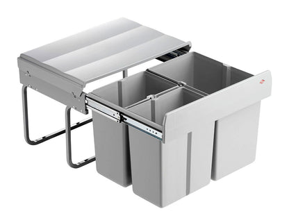 Abfallsorter TRIO SHORTY 31 Liter / ab 50 cm Schrankbreite / Abfalleimer / Abfallsammler / Mülleimer