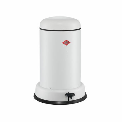 WESCO 134331-74 Baseboy 15 Abfalleimer in WEISS MATT mit 15 Liter Abfallvolumen und Fußtritt / Treteimer / Mülleimer