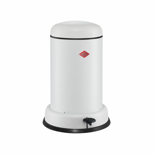 WESCO 134331-74 Baseboy 15 Abfalleimer in WEISS MATT mit 15 Liter Abfallvolumen und Fußtritt / Treteimer / Mülleimer