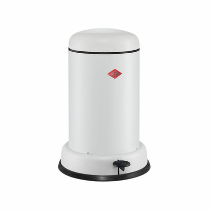 WESCO 134331-74 Baseboy 15 Abfalleimer in WEISS MATT mit 15 Liter Abfallvolumen und Fußtritt / Treteimer / Mülleimer