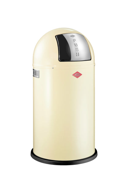 WESCO Abfallsammler PUSHBOY mit 50 Liter Volumen und Klappdeckel / Abfalleimer / Mülleimer