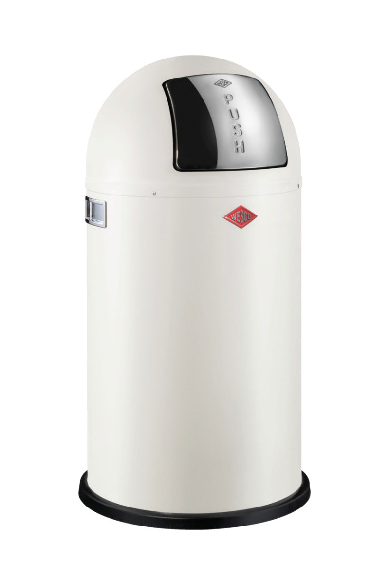 WESCO Abfallsammler PUSHBOY mit 50 Liter Volumen und Klappdeckel / Abfalleimer / Mülleimer