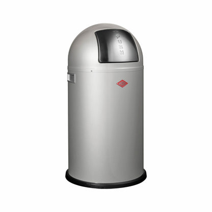 WESCO Abfallsammler PUSHBOY mit 50 Liter Volumen und Klappdeckel / Abfalleimer / Mülleimer
