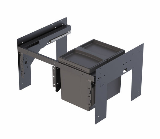 Wesco Abfallsammelsystem Pullboy Soft Fusion 320 K/600-1, anthrazit, 17 (1x17) Liter für 60 cm Schrank