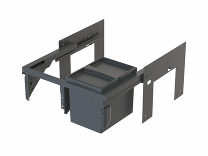 Wesco Abfallsammelsystem Pullboy Soft Fusion 320 K/600-1, anthrazit, 17 (1x17) Liter für 60 cm Schrank – Bild 2