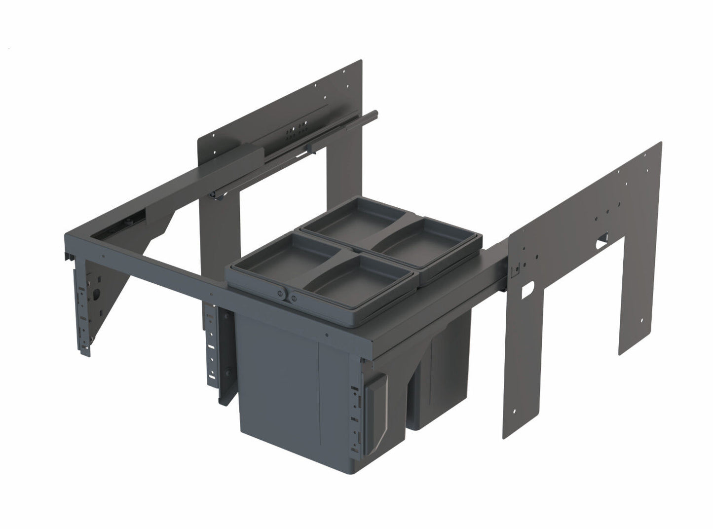 Wesco Abfallsammelsystem Pullboy Soft Fusion 320 K/600-2, anthrazit, 16 (2x8) Liter für 60 cm Schrank – Bild 2