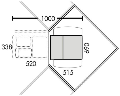 Abfallsorter CORNER BOY 3 für Diagonaleckschränke / Wesco 782653-11 / Trio-Master Corner 360 S/400-3 – Bild 3