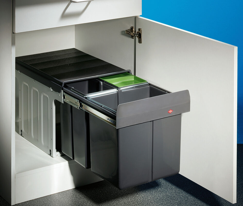 WESCO 88782111 Abfallsorter 32 (16 + 2x8) Liter TRIO MASTER ab 40 cm Schrankbreite – Bild 5