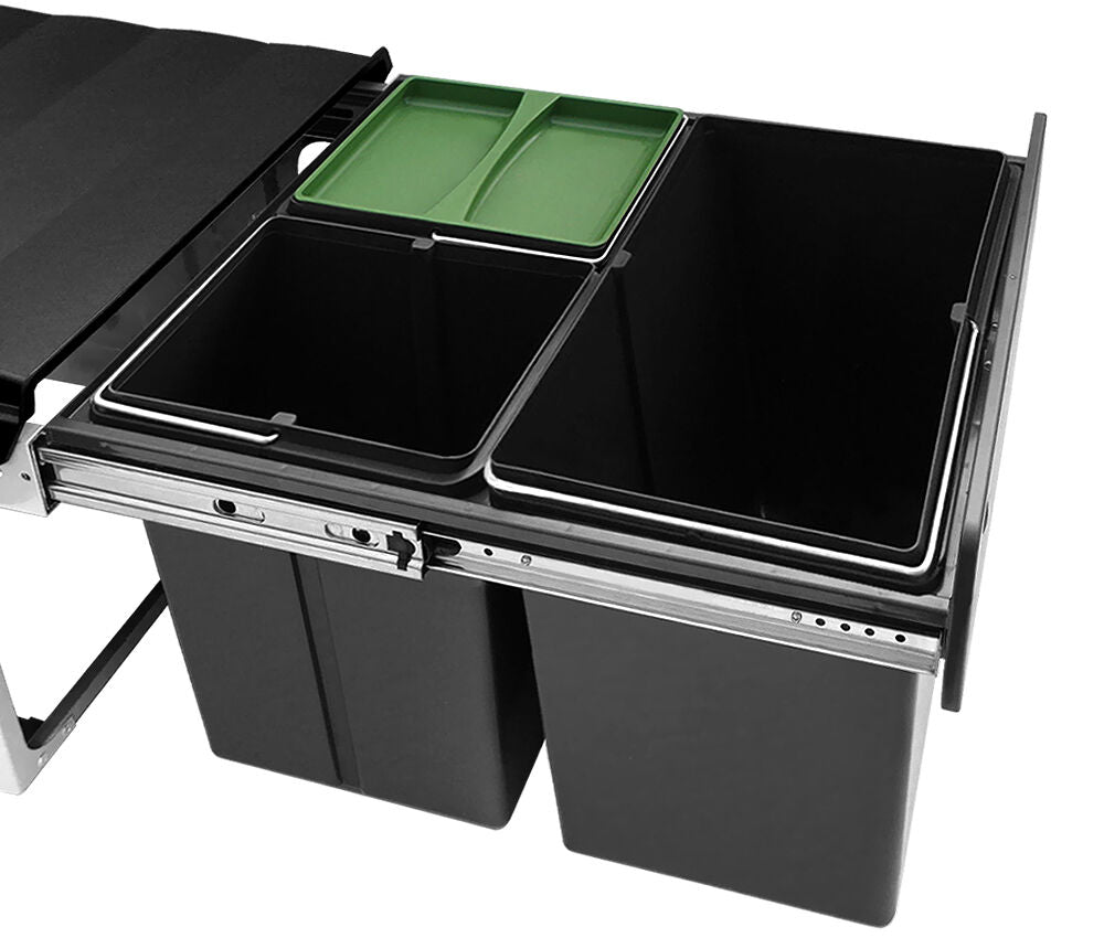 WESCO 88782111 Abfallsorter 32 (16 + 2x8) Liter TRIO MASTER ab 40 cm Schrankbreite – Bild 4