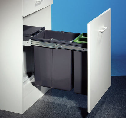 WESCO 885301-11 Abfallsorter 30 (20+10) Liter BIO DOUBLE 30 BM inkl. Biodeckel, ab 30 cm Schrankbreite