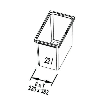 Naber 8013322 Ersatzeimer anthrazit 22 L für COX BOX und COX BASE Abfallsorter / Cox® Systembehälter – Bild 2