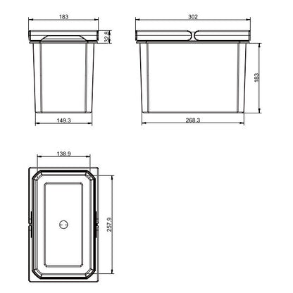 NABER 8012327 Systembehälter 7,5 Liter Cox® hellgrau – Bild 3