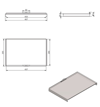 Ersatzdeckel / Abdeckblech für das COX BASE K1 Abfallsystem / Komplettdeckel / Ablage /