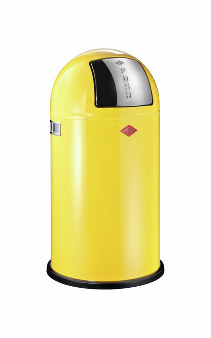 WESCO Abfallsammler PUSHBOY mit 50 Liter Volumen und Klappdeckel / Abfalleimer / Mülleimer