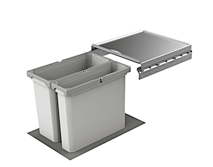 NABER Abfallsorter 24,5 (16+8,5) Liter COX® BOX 360 S/400-1 für 40 cm Schrankbreite