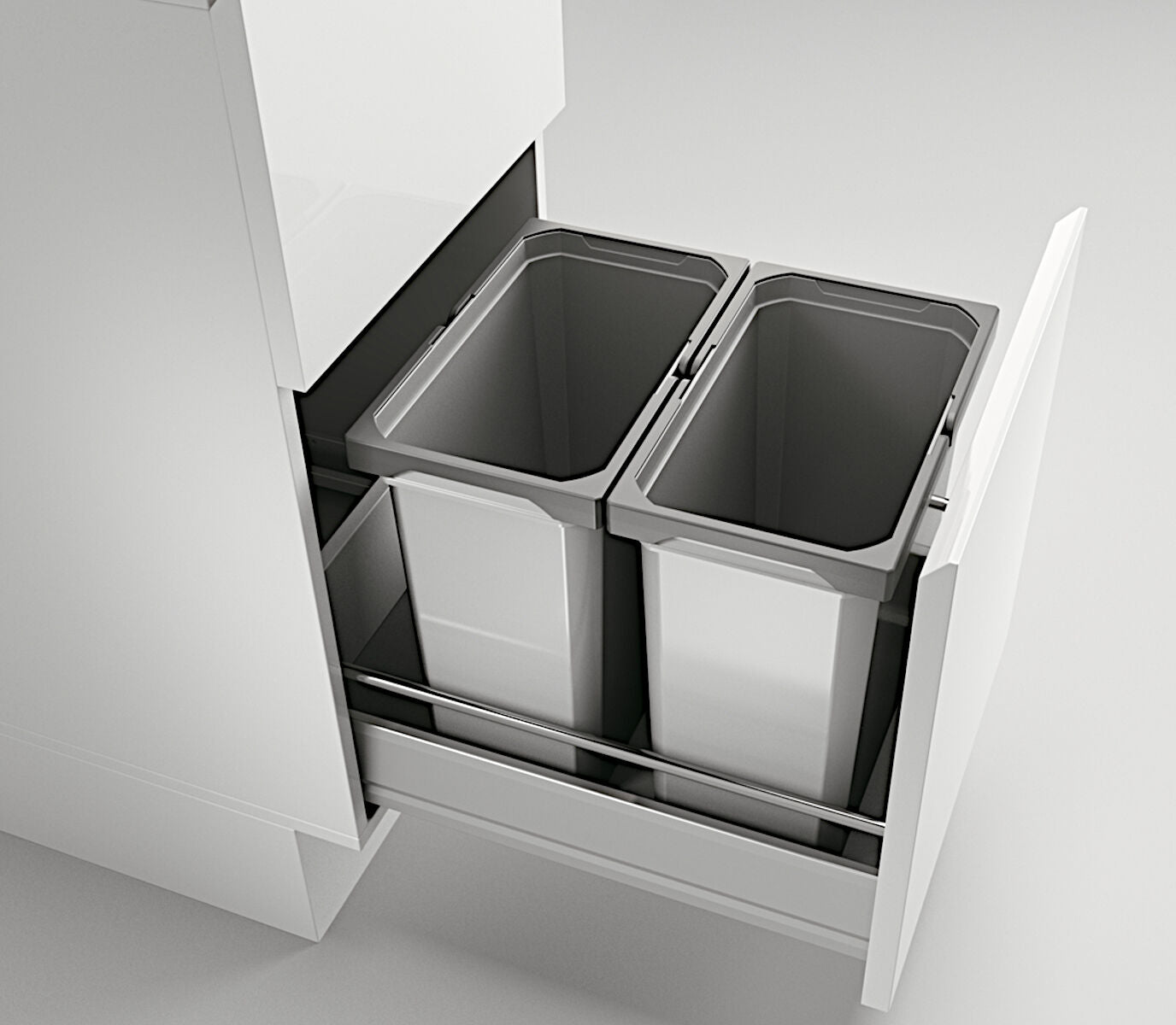 NABER COX® BOX 360 S/400-2 mit Biodeckel und 24 Liter Abfallvolumen für 40 cm Schrankbreite / Abfallsorter – Bild 4