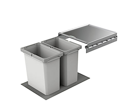 NABER COX® BOX 360 S/400-2 mit 24 Liter Abfallvolumen für 40 cm Schrankbreite / Abfallsorter