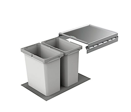 NABER COX® BOX 360 S/400-2 mit 24 Liter Abfallvolumen für 40 cm Schrankbreite / Abfallsorter