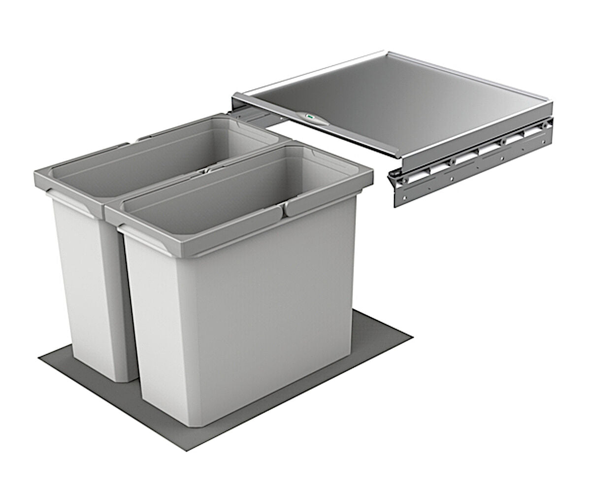 NABER Abfallsorter COX® BOX 360 S/450-2 mit 32 (2x16) Liter Abfallvolumen / 45 cm Schrankbreite
