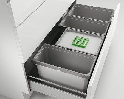 Abfallsorter Cox® Box 235 S/1000-4 Bio mit vierfach Trennung für 100 cm Schrankbreite / Abfalleimer / Abfallsammler /… – Bild 3