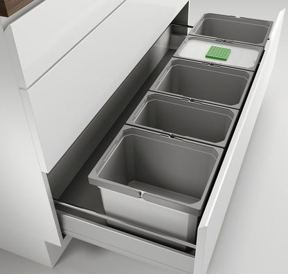 Abfallsorter Cox Box 235 K / 1200-5 für 120 cm Schrankbreite mit Biodeckel / 5-fach Trennung, 45 (3x10 und 2x 7,5)… – Bild 2