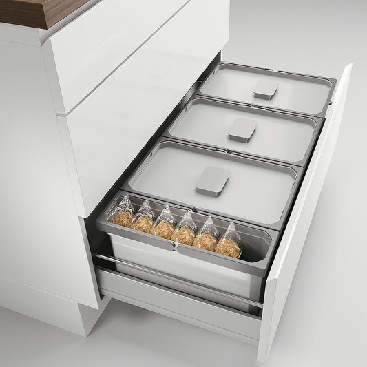 Abfallsorter Cox Box 220/900-3 mit 3-fach Trennung für 90 cm Schrankbreite, 44,5 (3x13 + 1x5,5) Liter / Abfalleimer /…