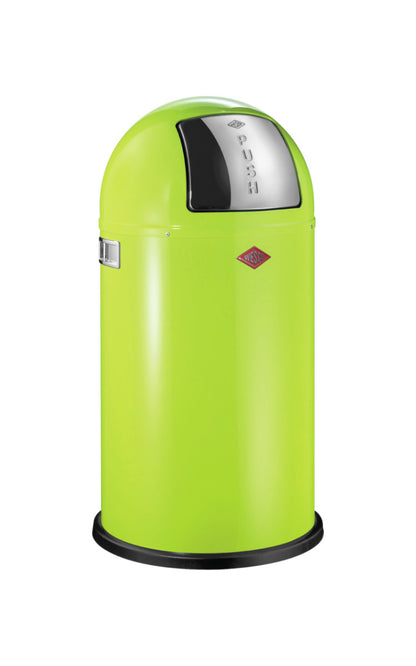 WESCO Abfallsammler PUSHBOY mit 50 Liter Volumen und Klappdeckel / Abfalleimer / Mülleimer
